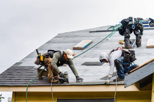 Professional Gutter Installation technician working in Milan, MI
